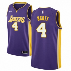 Womens Nike Los Angeles Lakers 4 Byron Scott Authentic Purple NBA Jersey Icon Edition