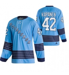 Men Pittsburgh Penguins 42 Kasperi Kapanen 2022 Blue Classics Stitched jersey