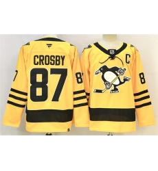 Men Pittsburgh Penguins 87 Sidney Crosby Gold 2025 26 With C Patch Alternate Stitched Hockey Jersey Men Pittsburgh Penguins 87 Sidney Crosby Gold 2025 26 With C Patch Alternate Stitched Hockey Jersey