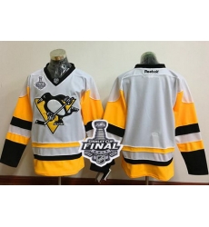 Penguins Blank White New Away 2017 Stanley Cup Final Patch Stitched NHL Jersey