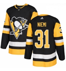 Youth Adidas Pittsburgh Penguins 31 Antti Niemi Authentic Black Home NHL Jersey 