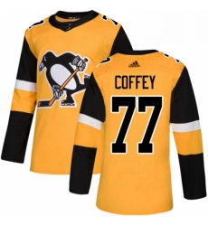 Youth Adidas Pittsburgh Penguins 77 Paul Coffey Authentic Gold Alternate NHL Jersey 