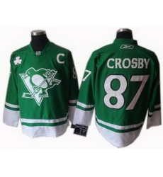 Youth Pittsburgh Penguins 87# Sidney Crosby jerseys green