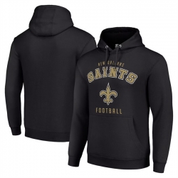 Men New Orleans Saints Black Pullover Hoodie