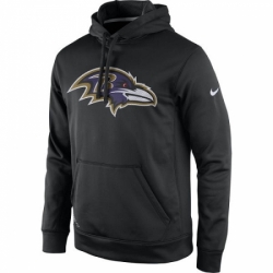 NFL Mens Baltimore Ravens Nike Black Practice Performance Pullover Hoodie