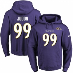 NFL Mens Nike Baltimore Ravens 99 Matt Judon Purple Name Number Pullover Hoodie