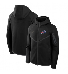 Men Buffalo Bills Black Tech Fleece Full Zip Windrunner Hoodie Men Buffalo Bills Black Tech Fleece Full Zip Windrunner Hoodie