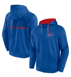 Men Buffalo Bills Blue Defender Evo Full Zip Hoodie