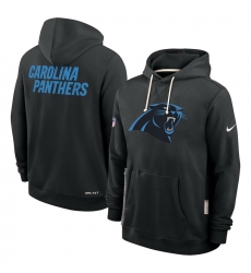 Men Carolina Panthers Black Sideline Standard Issue Initial Home Dri FIT Pullover Hoodie Men Carolina Panthers Black Sideline Standard Issue Initial Home Dri FIT Pullover Hoodie