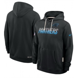 Men Carolina Panthers Black Sideline Standard Issue Top Prospect Dri FIT Hoodie