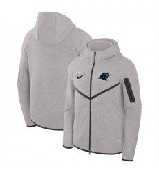 Men Carolina Panthers Gray Tech Fleece Full Zip Windrunner Hoodie Men Carolina Panthers Gray Tech Fleece Full Zip Windrunner Hoodie