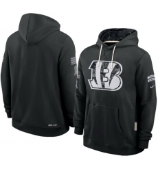 Men Cincinnati Bengals Black 2026 Salute to Service Sideline Dri FIT Pullover Hoodie Men Cincinnati Bengals Black 2026 Salute to Service Sideline Dri FIT Pullover Hoodie