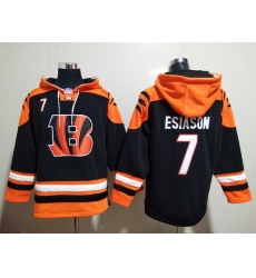 NFL Men Cincinnati Bengals 7 Boomer Esiason Stitched Hoodie