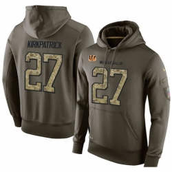 NFL Nike Cincinnati Bengals 27 Dre Kirkpatrick Green Salute To Service Mens Pullover Hoodie