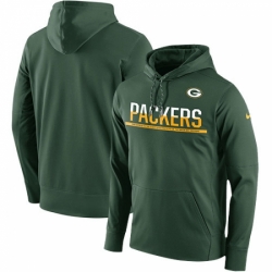 NFL Mens Green Bay Packers Nike Green Sideline Circuit Pullover Performance Hoodie