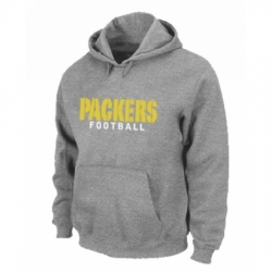 NFL Mens Nike Green Bay Packers Font Pullover Hoodie Grey