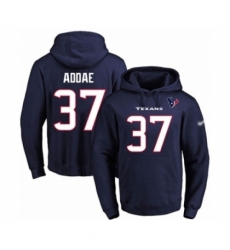 Football Mens Houston Texans 37 Jahleel Addae Navy Blue Name Number Pullover Hoodie