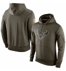 NFL Mens Houston Texans Nike Olive Salute To Service KO Performance Hoodie