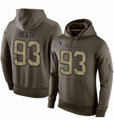 NFL Nike Houston Texans 93 Joel Heath Green Salute To Service Mens Pullover Hoodie