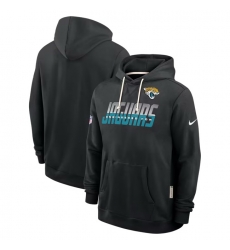 Men Jacksonville Jaguars Black Sideline Standard Issue Top Prospect Dri FIT Hoodie
