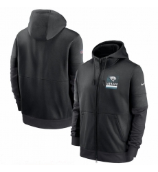 Men Jacksonville Jaguars Nike Sideline Impact Lockup Performance Full Zip Hoodie Black