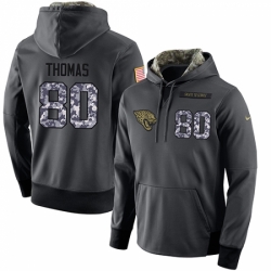 NFL Mens Nike Jacksonville Jaguars 80 Julius Thomas Stitched Black Anthracite Salute to Service Player Performance Hoodie