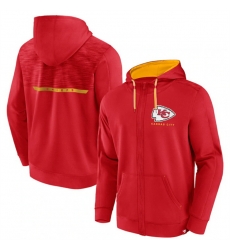 Men Kansas City Chiefs Red Defender Evo Full Zip Hoodie