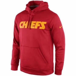 NFL Kansas City Chiefs Nike KO Wordmark Performance Hoodie Red