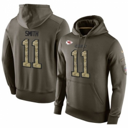 NFL Nike Kansas City Chiefs 11 Alex Smith Green Salute To Service Mens Pullover Hoodie