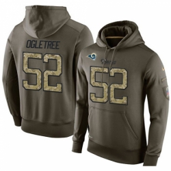 NFL Nike Los Angeles Rams 52 Alec Ogletree Green Salute To Service Mens Pullover Hoodie