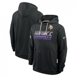 Men Minnesota Vikings Black Sideline Standard Issue Top Prospect Dri FIT Hoodie