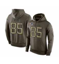 Football New England Patriots 85 Ryan Izzo Green Salute To Service Mens Pullover Hoodie