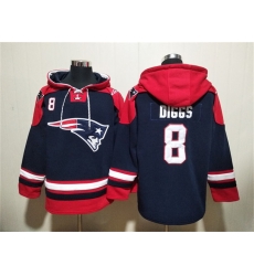 Men New England Patriots 8 Stefon Diggs Navy Ageless Must Have Lace Up Pullover Hoodie Men New England Patriots 8 Stefon Diggs Navy Ageless Must Have Lace Up Pullover Hoodie