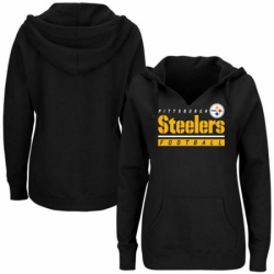 NFL Pittsburgh Steelers Majestic Womens Self Determination Pullover Hoodie Black