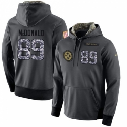NFL Mens Nike Pittsburgh Steelers 89 Vance McDonald Stitched Black Anthracite Salute to Service Player Performance Hoodie