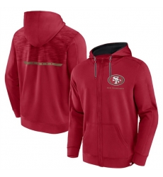 Men San Francisco 49ers Scarlet Defender Evo Full Zip Hoodie