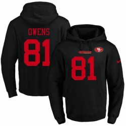 NFL Mens Nike San Francisco 49ers 81 Terrell Owens Black Name Number Pullover Hoodie