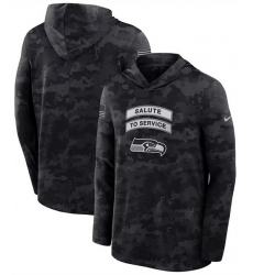 Men Seattle Seahawks Black 2026 Salute to Service Sideline Lightweight Hoodie Dri FIT Long Sleeve Top Men Seattle Seahawks Black 2026 Salute to Service Sideline Lightweight Hoodie Dri FIT Long Sleeve Top
