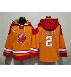 Men Tampa Bay Buccaneers 2 Emeka Egbuka Orange Red Ageless Must Have Lace Up Pullover Hoodie