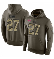 NFL Nike Tampa Bay Buccaneers 27 Johnthan Banks Green Salute To Service Mens Pullover Hoodie