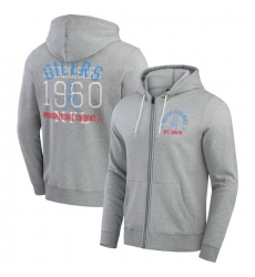 Men Tennessee Titans Heather Gray Vintage Stripe Full Zip Hoodie Men Tennessee Titans Heather Gray Vintage Stripe Full Zip Hoodie