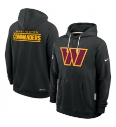 Men Washington Commanders Black Sideline Standard Issue Initial Home Dri FIT Pullover Hoodie Men Washington Commanders Black Sideline Standard Issue Initial Home Dri FIT Pullover Hoodie