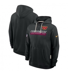 Men Washington Commanders Black Sideline Standard Issue Top Prospect Dri FIT Hoodie