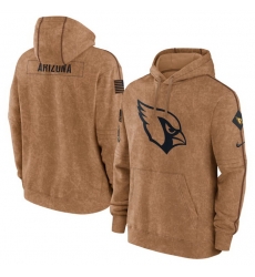 Men Arizona Cardinals 2023 Brown Salute To Service Pullover Hoodie