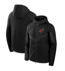Men Arizona Cardinals Black Tech Fleece Full Zip Windrunner Hoodie Men Arizona Cardinals Black Tech Fleece Full Zip Windrunner Hoodie