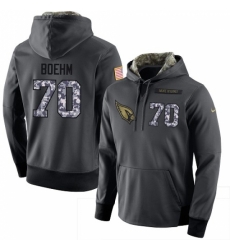 NFL Mens Nike Arizona Cardinals 70 Evan Boehm Stitched Black Anthracite Salute to Service Player Performance Hoodie