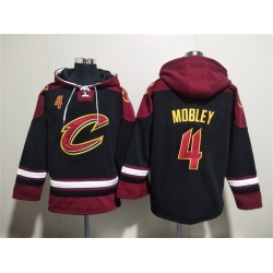 Men Cleveland Cavaliers 4 Evan Mobley Black Red Ageless Must Have Lace Up Pullover Hoodie