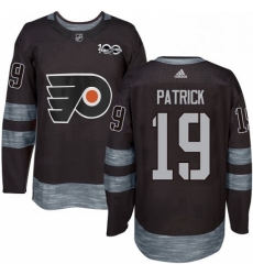 Mens Adidas Philadelphia Flyers 19 Nolan Patrick Authentic Black 1917 2017 100th Anniversary NHL Jersey 