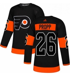 Mens Adidas Philadelphia Flyers 26 Brian Propp Premier Black Alternate NHL Jersey 