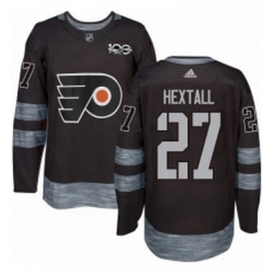 Mens Adidas Philadelphia Flyers 27 Ron Hextall Authentic Black 1917 2017 100th Anniversary NHL Jersey 